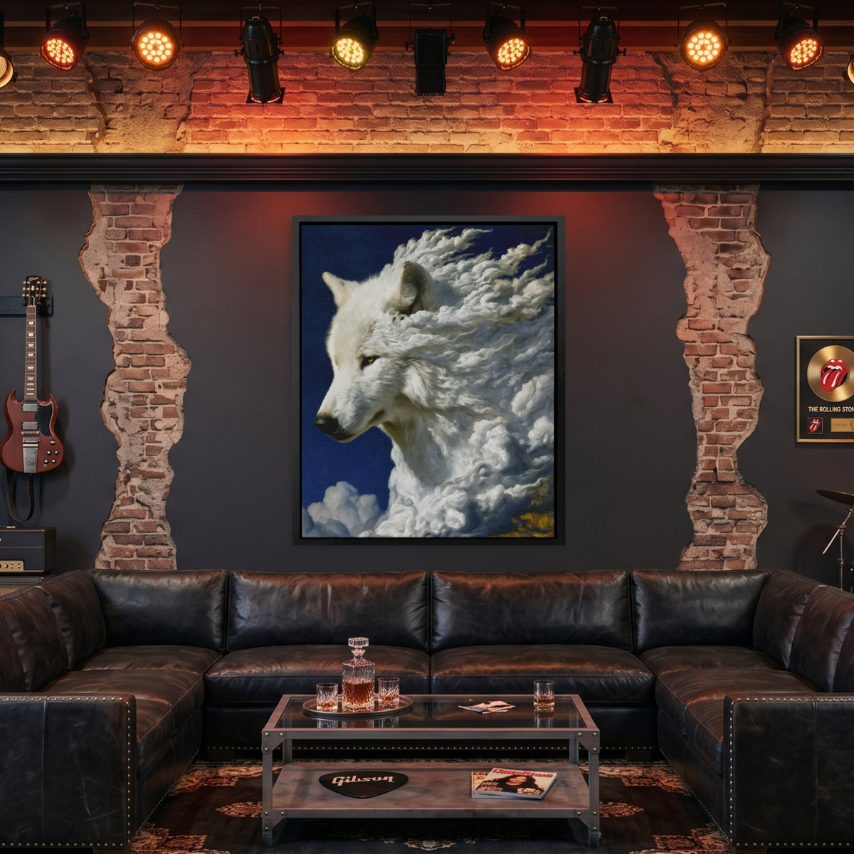 Albino Wolf Cloud — Albino Wolf Cloud Man Cave Guitar Port 146