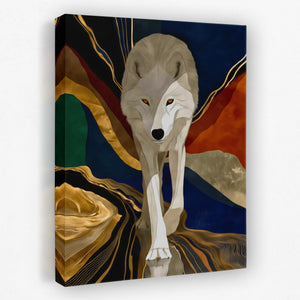 Albino Wolf Navy Wash — Albino Wolf Navy Wash Portrait   Side View   Mirror 188