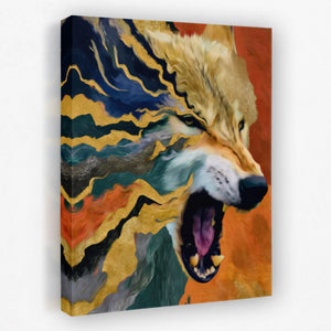 Albino Wolf Scattering — Albino Wolf Scattering Portrait   Side View   Mirror 189