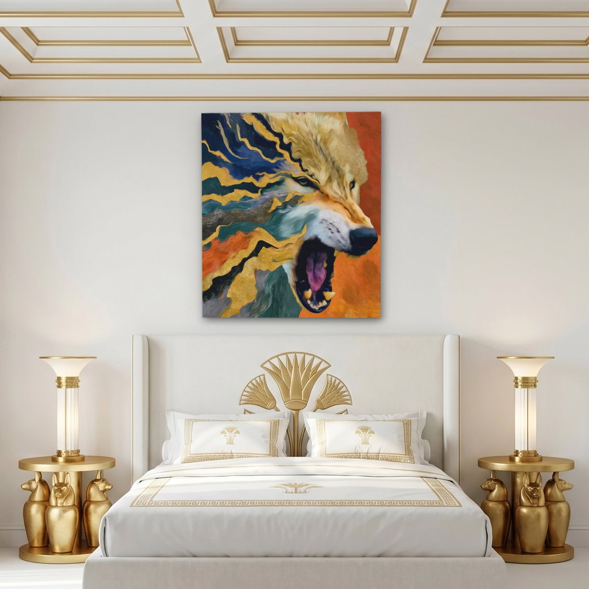 Albino Wolf Scattering — Albino Wolf Scattering Egyptian Isis Room Port 2