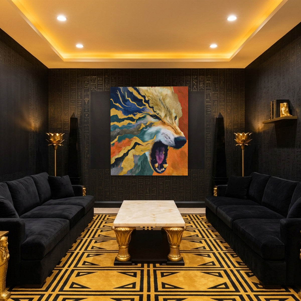 Albino Wolf Scattering — Albino Wolf Scattering Egyptian Room Port 19