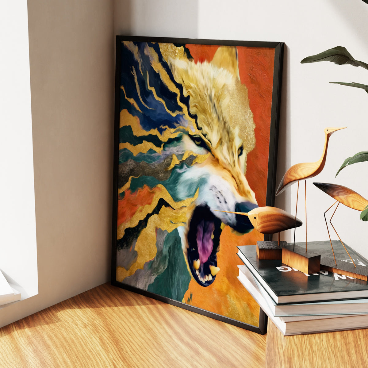 Albino Wolf Scattering — Albino Wolf Scattering New   Living Room Wall Apartment Zoom 138