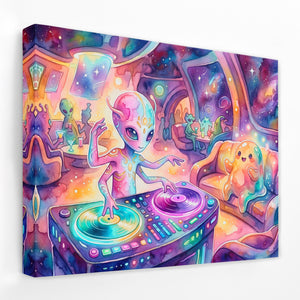 Alien DJ Spaceship — Alien DJ Spaceship Landscape   Side View   Mirror Wrap 127