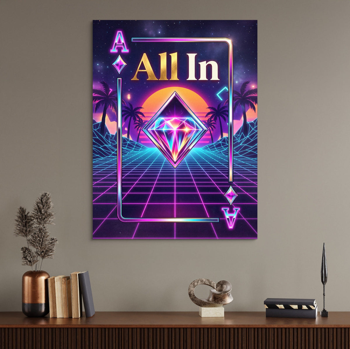 All In Ace of Diamonds - Luxury Wall Art