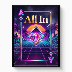 All In Ace of Diamonds — all in ace of diamonds white studio framed black