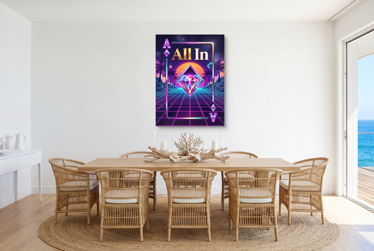 All In Ace of Diamonds — all in ace of diamonds small dining room with ocean view 1port flush print
