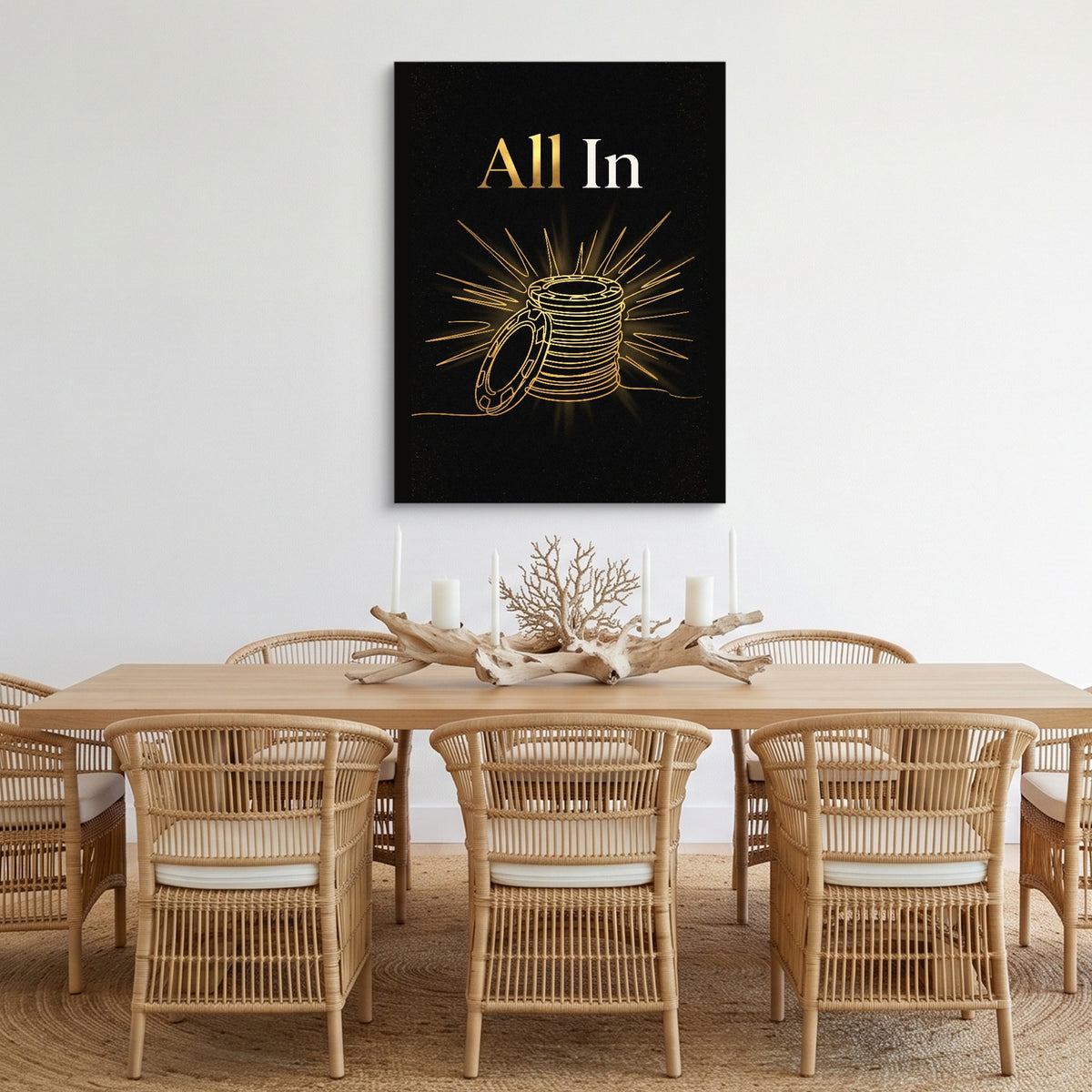 All In Poker Chips — all in poker chips sq cozy dining room 1port flush print
