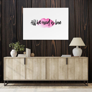 All We Need Is Love - Luxury Wall Art