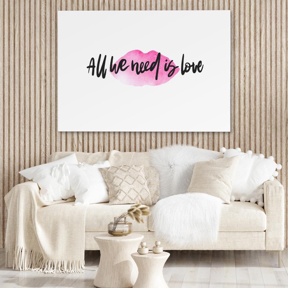 All We Need Is Love - Luxury Wall Art