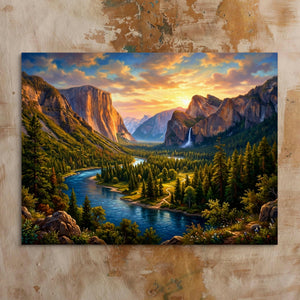 Alpine River Golden Hour — alpine river golden hour sq bed 1 clay beige 1land flush print