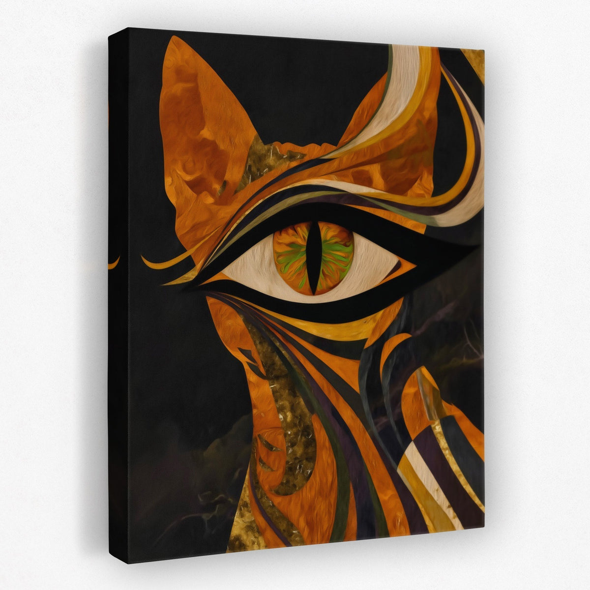 Amber Cat Swirl - Luxury Wall Art