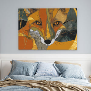 Amber Fox Portrait - Luxury Wall Art