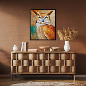 Amber Horned Oracle - Luxury Wall Art