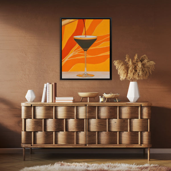 Amber Hour Martini in a room
