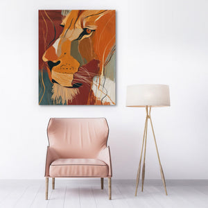 Amber Lion Ascending - Luxury Wall Art