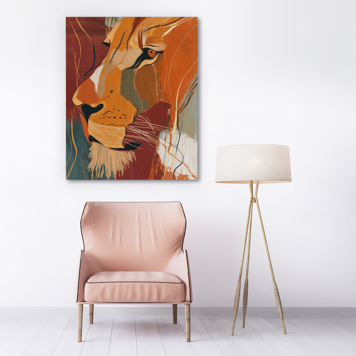 Amber Lion Ascending — Amber Lion Ascending New Pink Chair 162