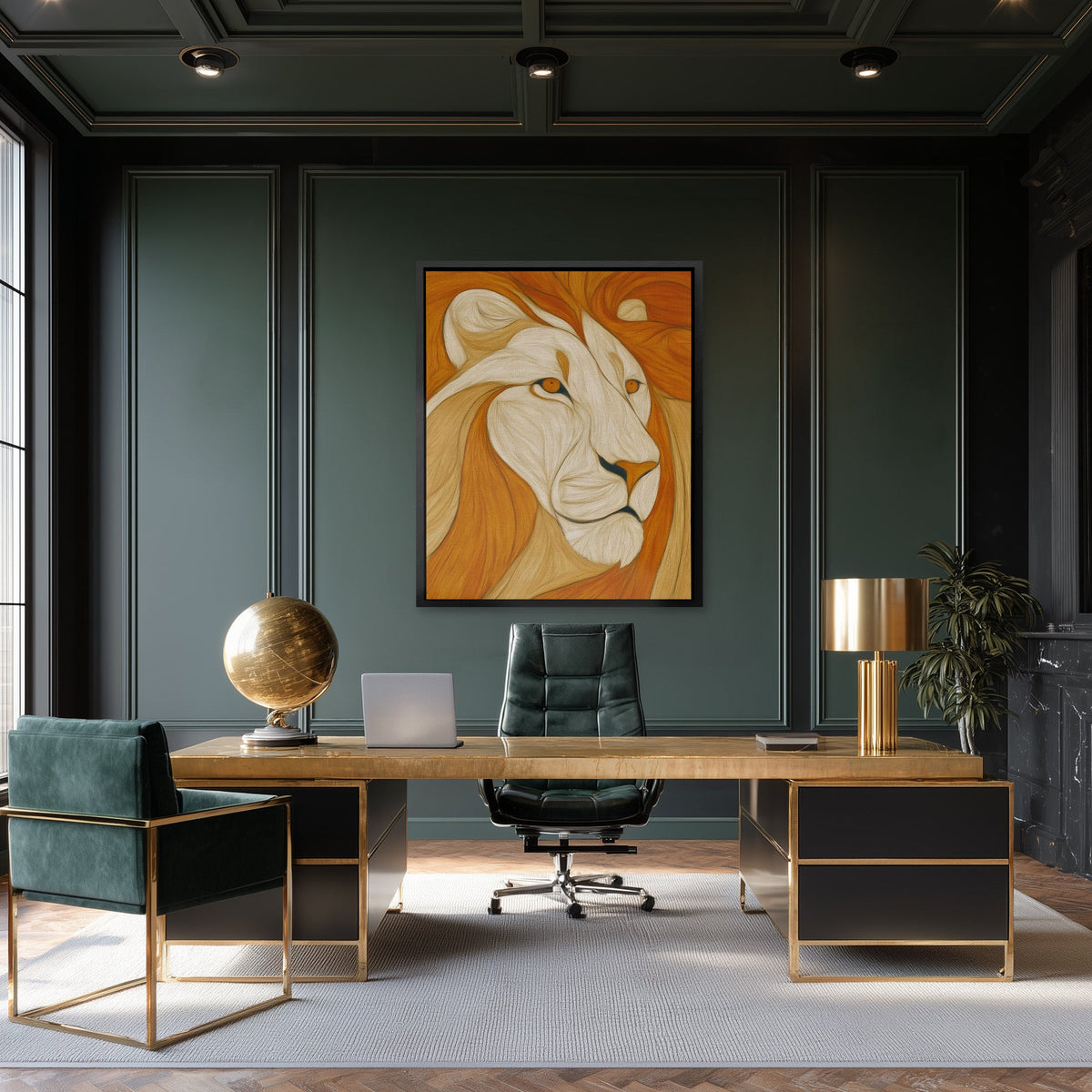Amber Mane Flow - Luxury Wall Art