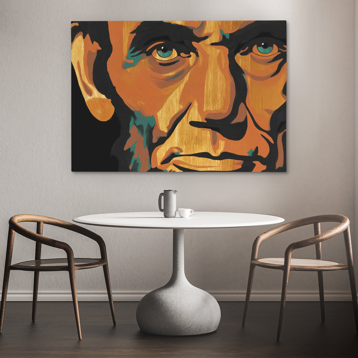 Amber Mustache Portrait - Luxury Wall Art