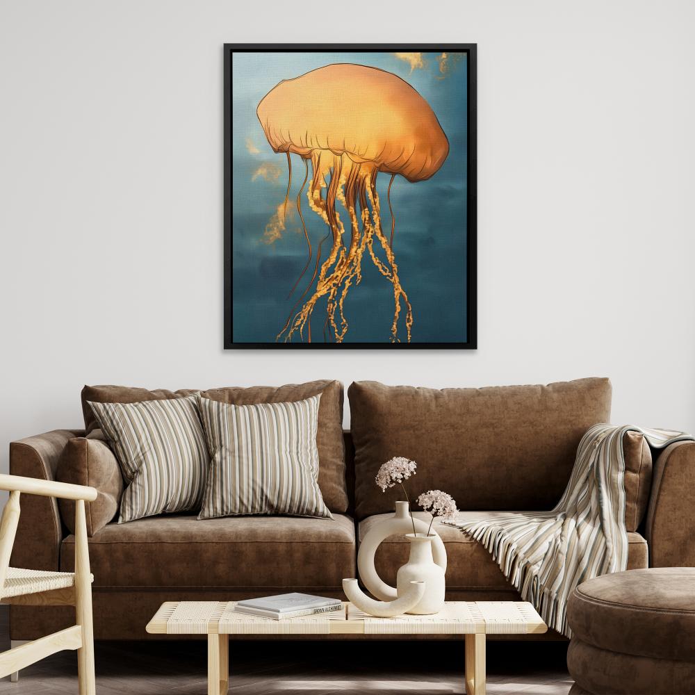 Amber Sky Jellyfish - Luxury Wall Art