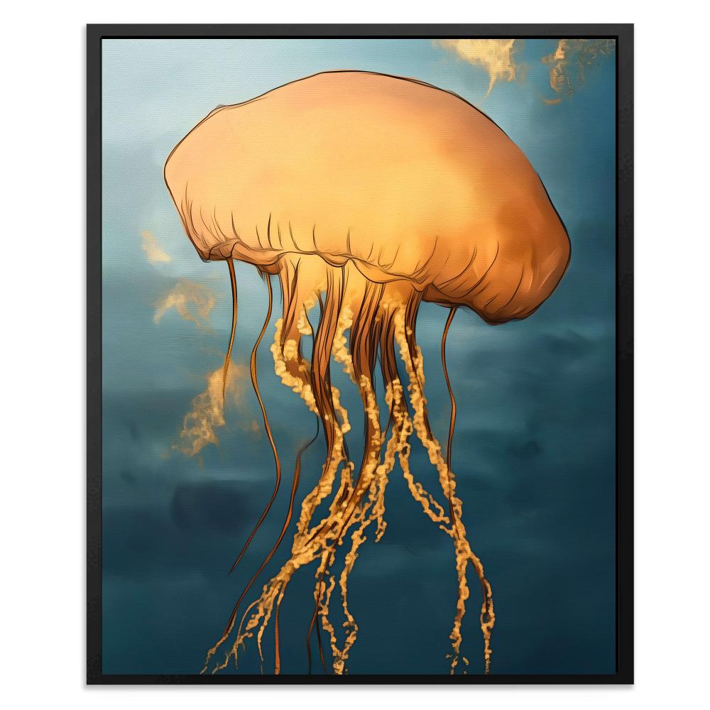 Amber Sky Jellyfish - Luxury Wall Art