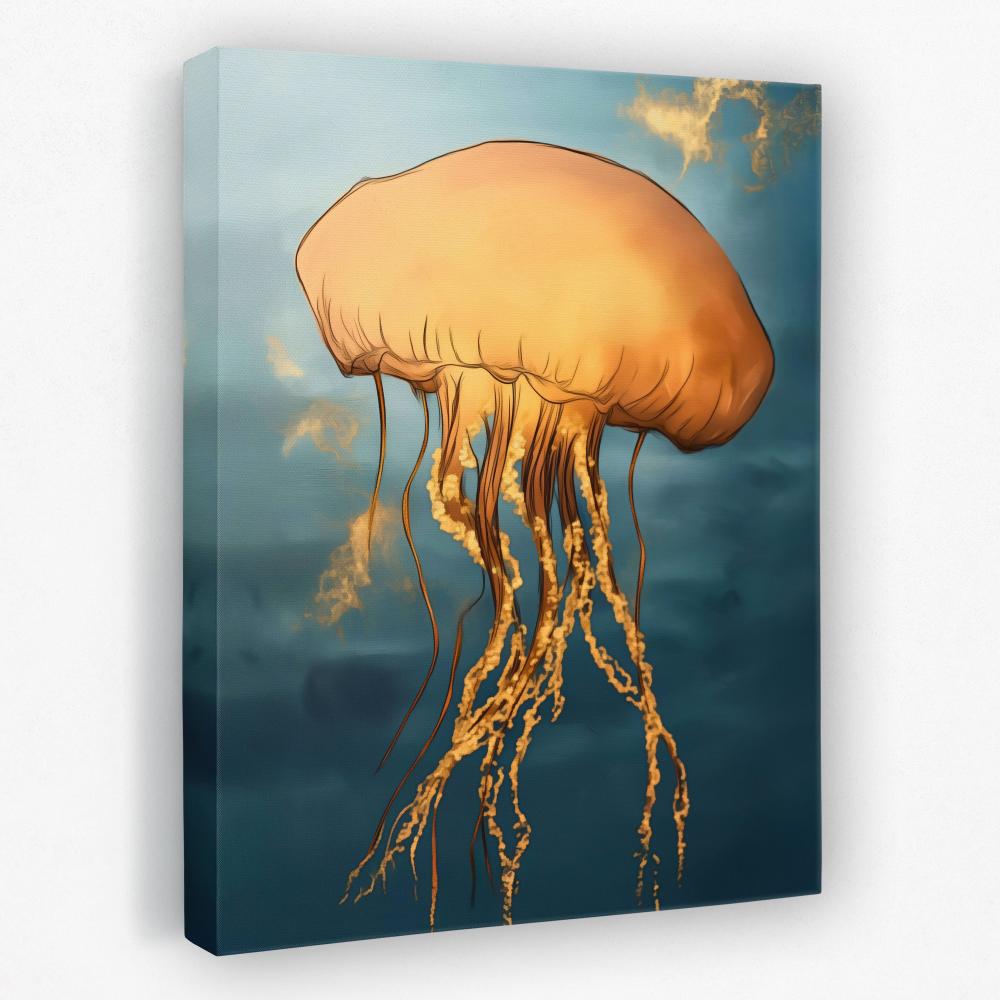 Amber Sky Jellyfish - Luxury Wall Art