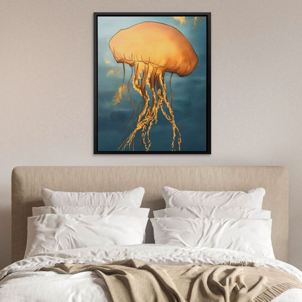 Amber Sky Jellyfish in a room