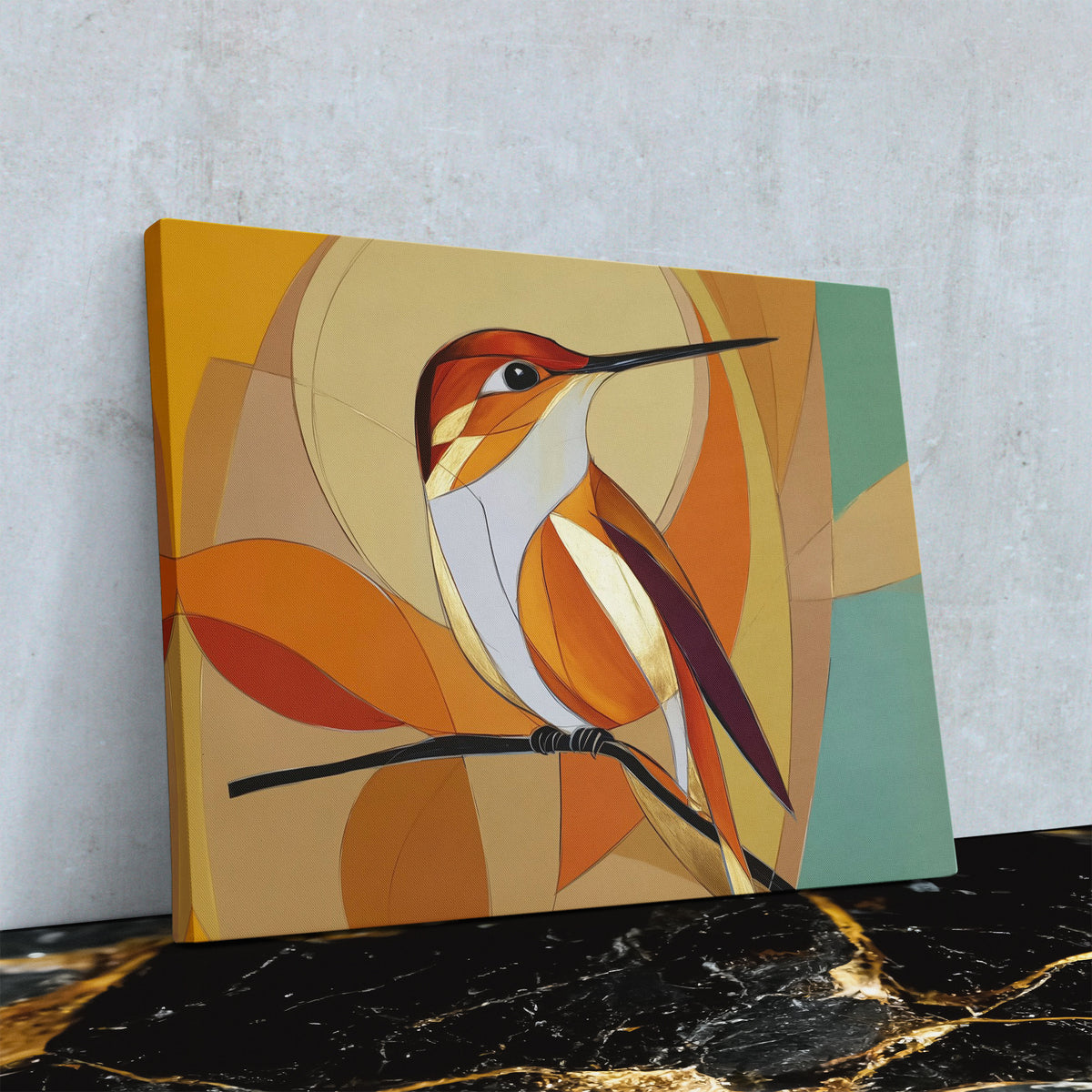 Amber Wing Perch - Luxury Wall Art