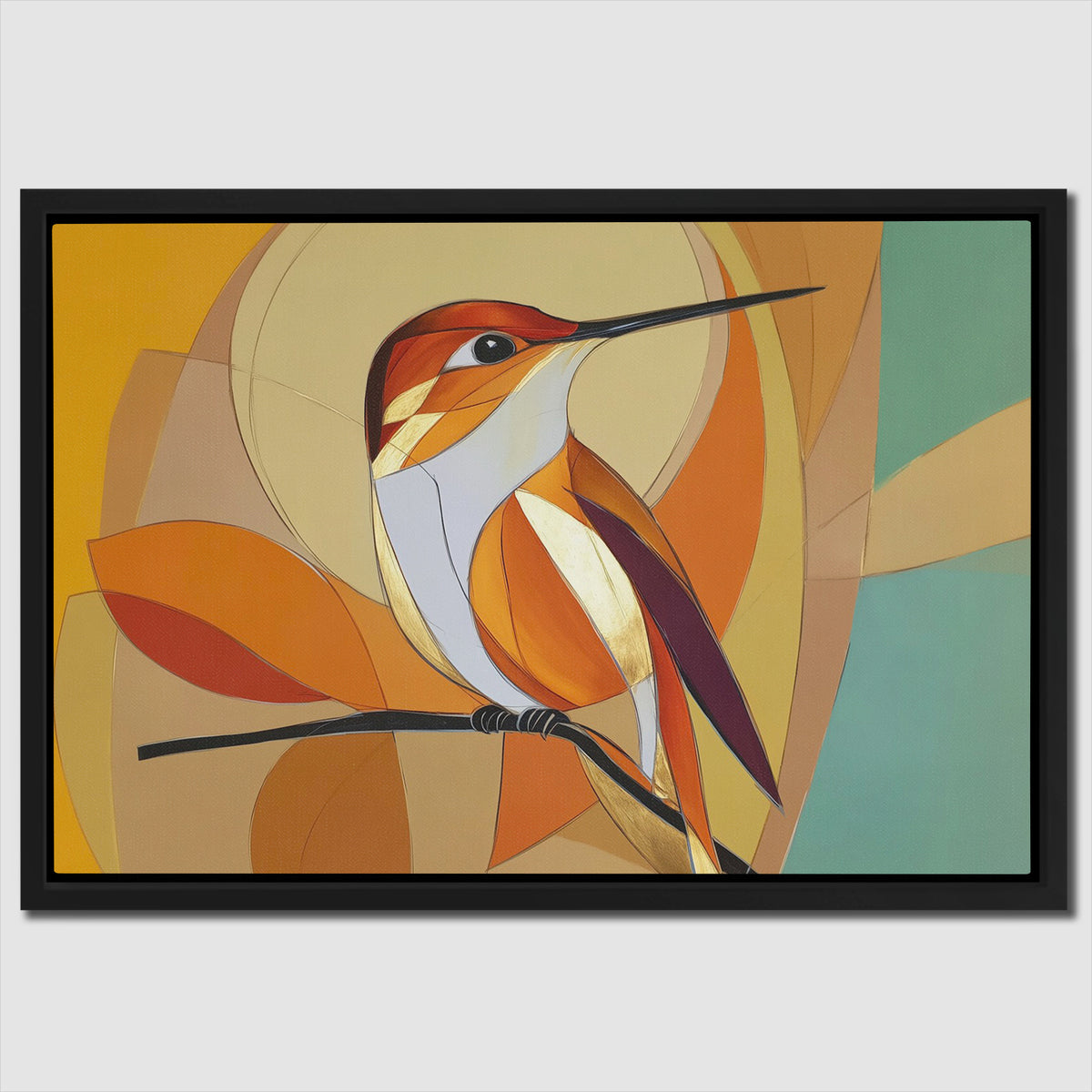 Amber Wing Perch - Luxury Wall Art