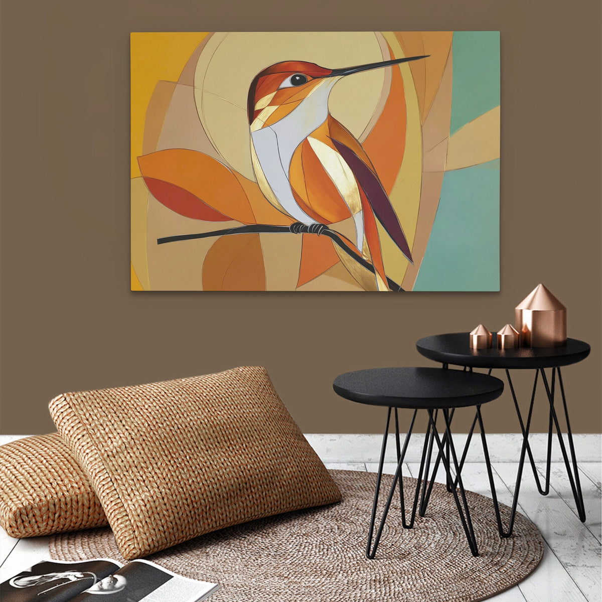 Amber Wing Perch - Luxury Wall Art