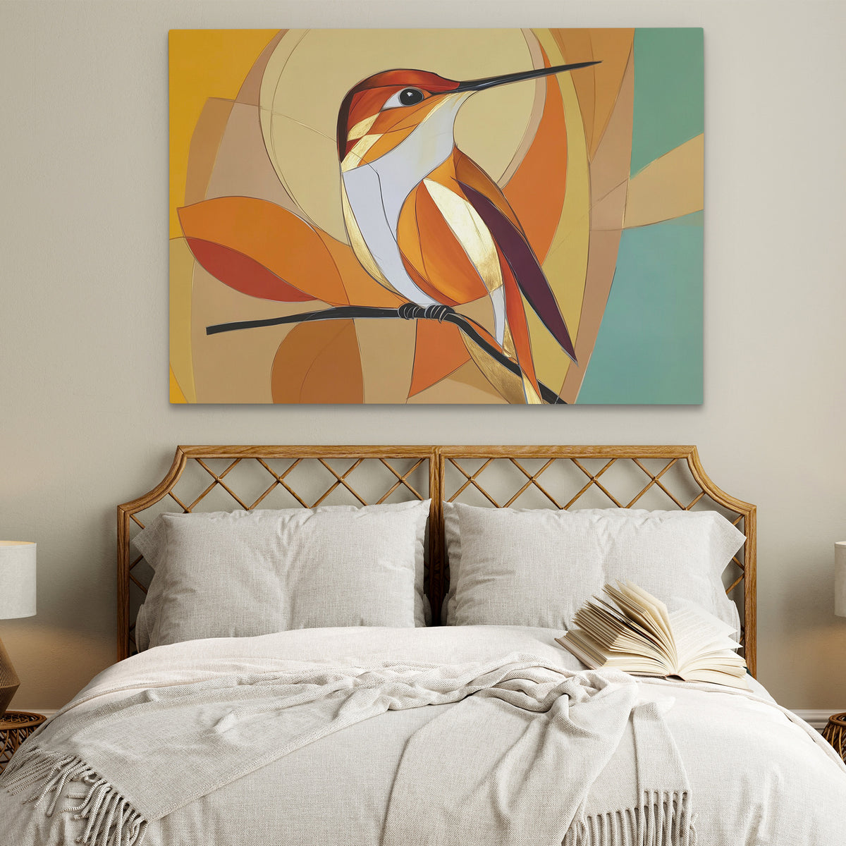 Amber Wing Perch - Luxury Wall Art