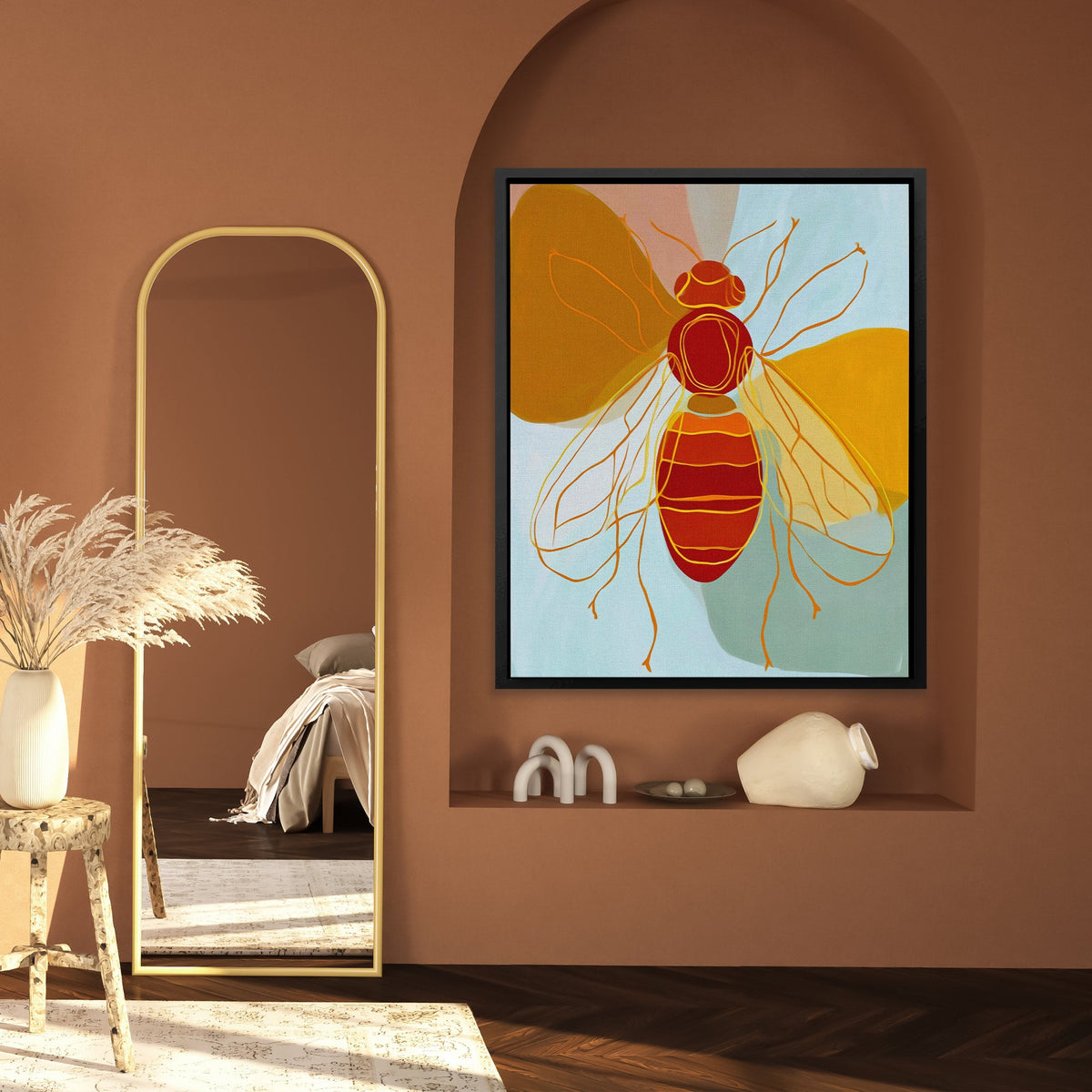 Amber Winged Harvester - Luxury Wall Art