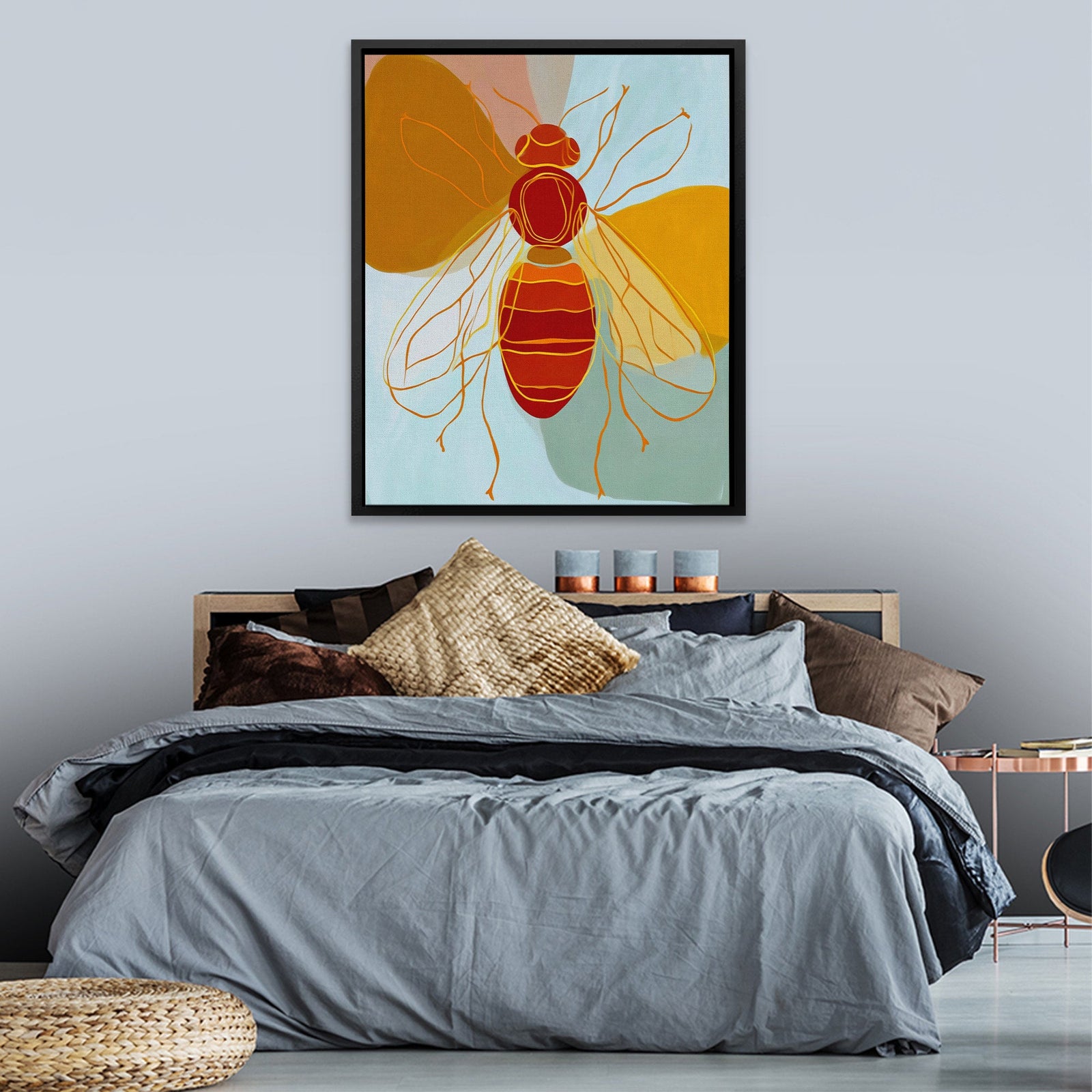 Amber Winged Harvester - Luxury Wall Art