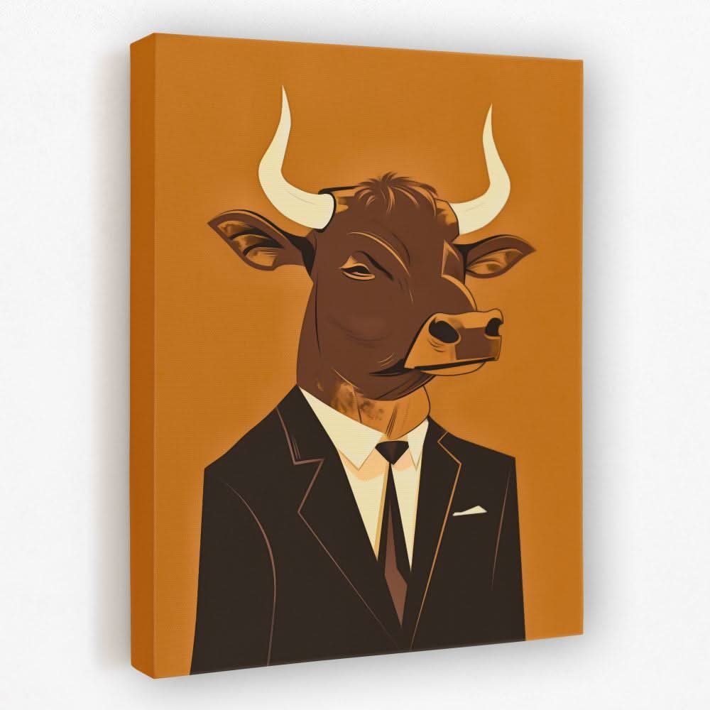 Analyst Bull - Bull Canvas Wall Art