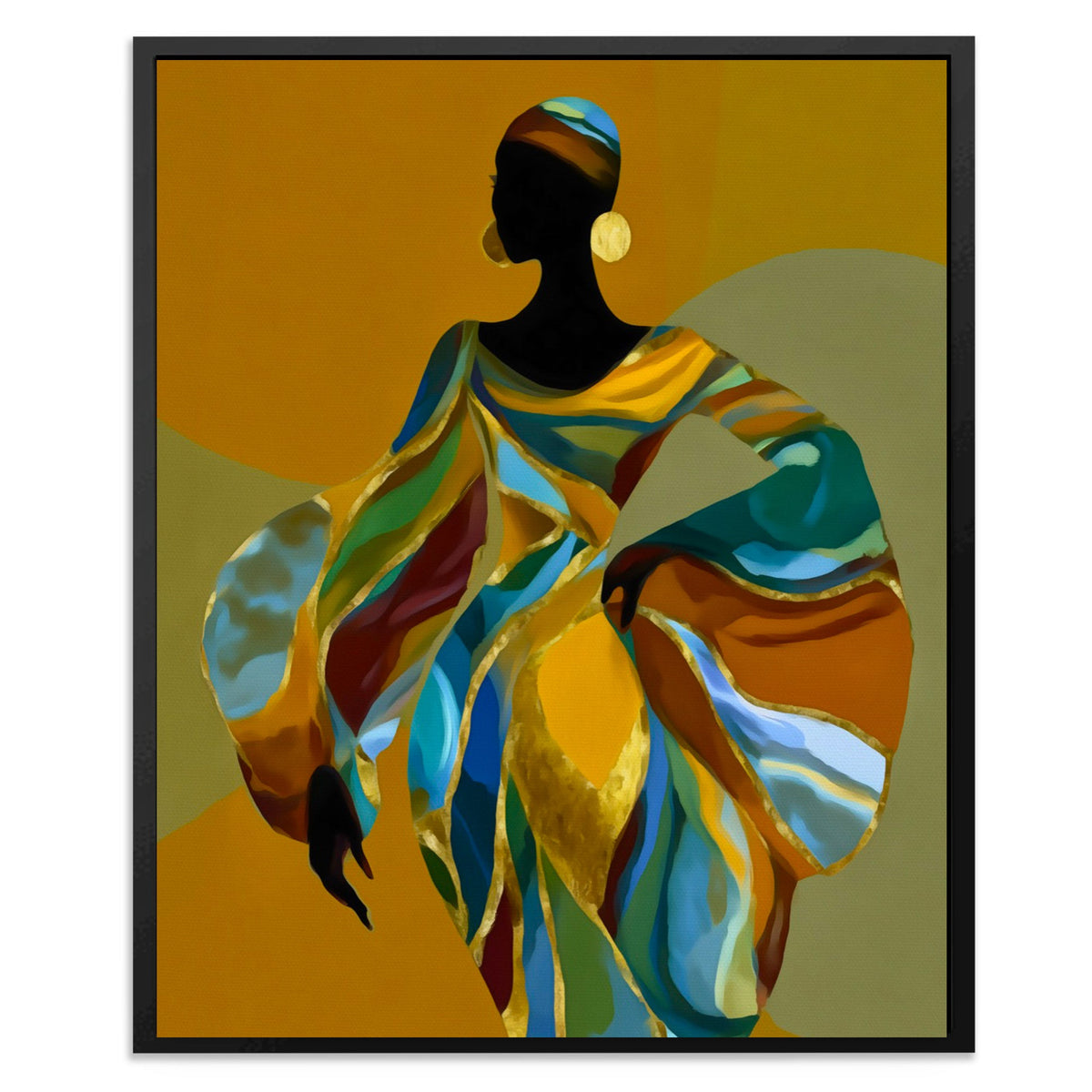 Ancestral Golden Grace - Luxury Wall Art