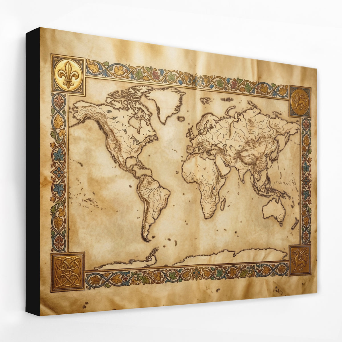 Ancient Globe Illuminated — Ancient Globe Illuminated Landscape   Side View   Black Wrap 130