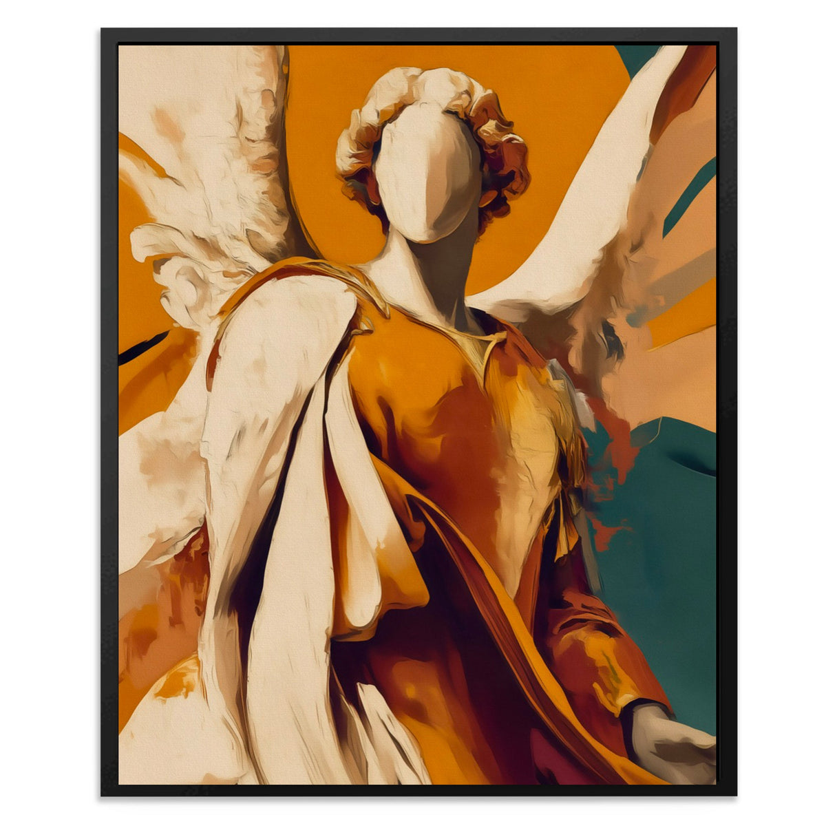 Angel's Golden Ascension - Luxury Wall Art