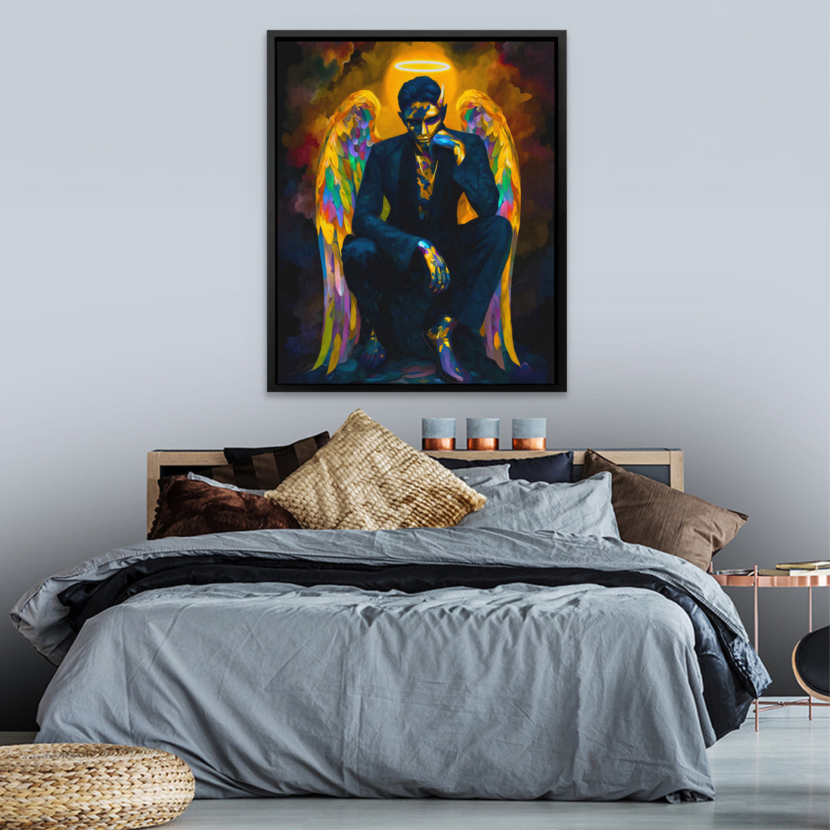 Angel's Weighty Crown - Colorful Angelic Canvas Print