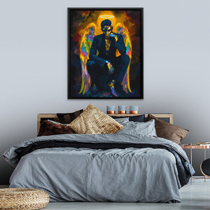 Angel's Weighty Crown - Colorful Angelic Canvas Print