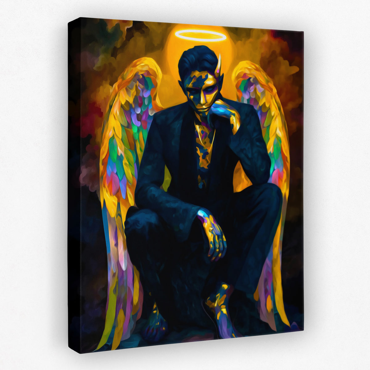 Angel's Weighty Crown - Angel Canvas Wall Art