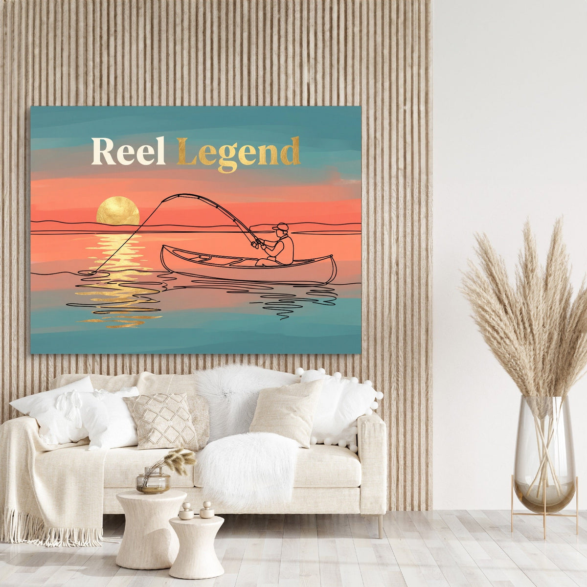 Angler Golden Sunset - Luxury Wall Art