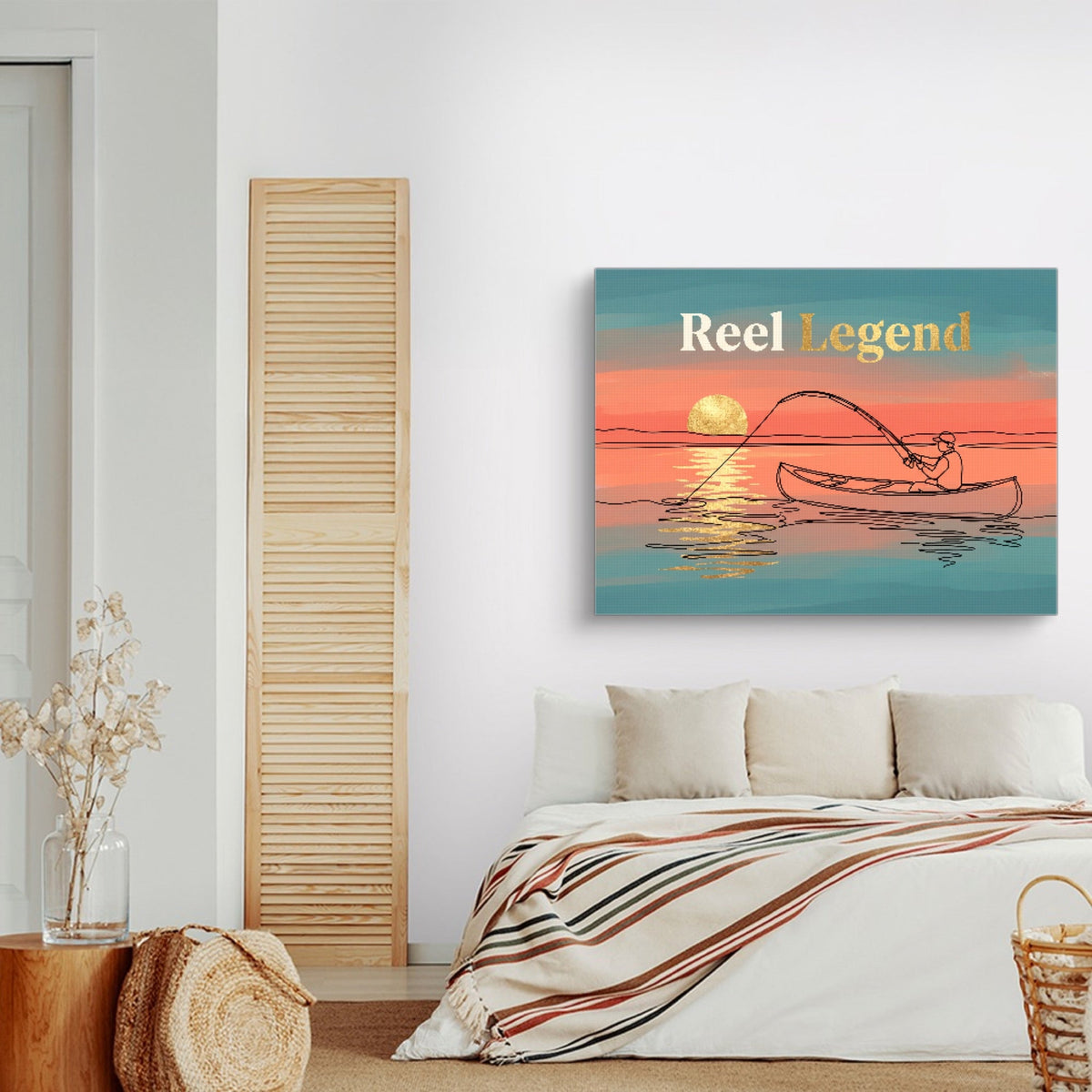 Angler Golden Sunset - Luxury Wall Art