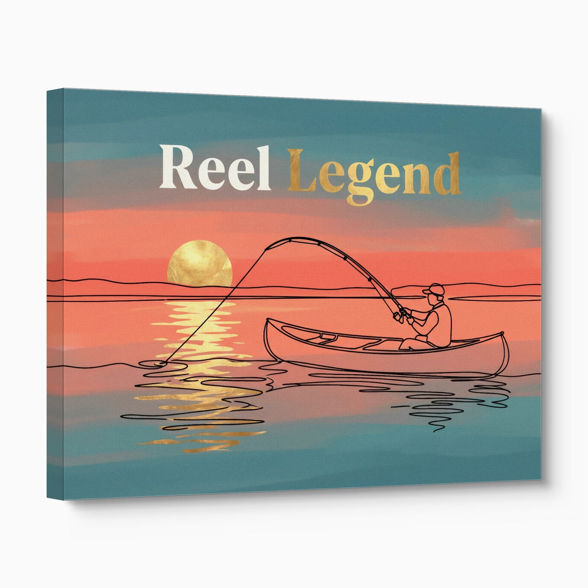 Angler Golden Sunset - Luxury Wall Art