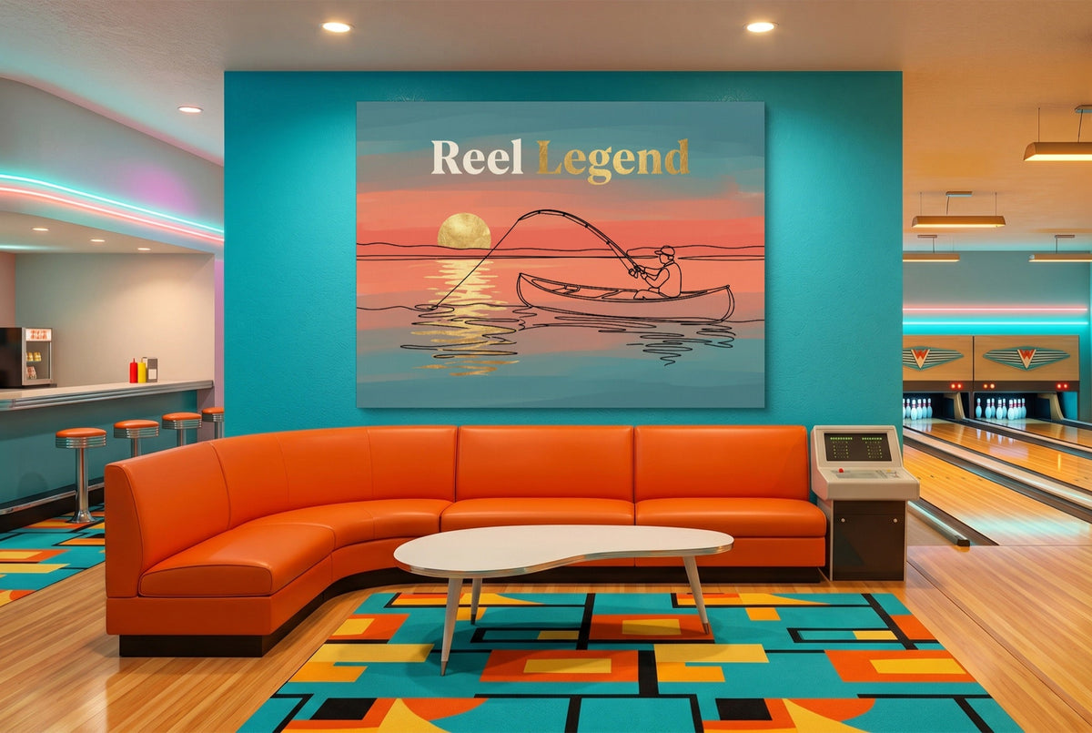 Angler Golden Sunset - Luxury Wall Art