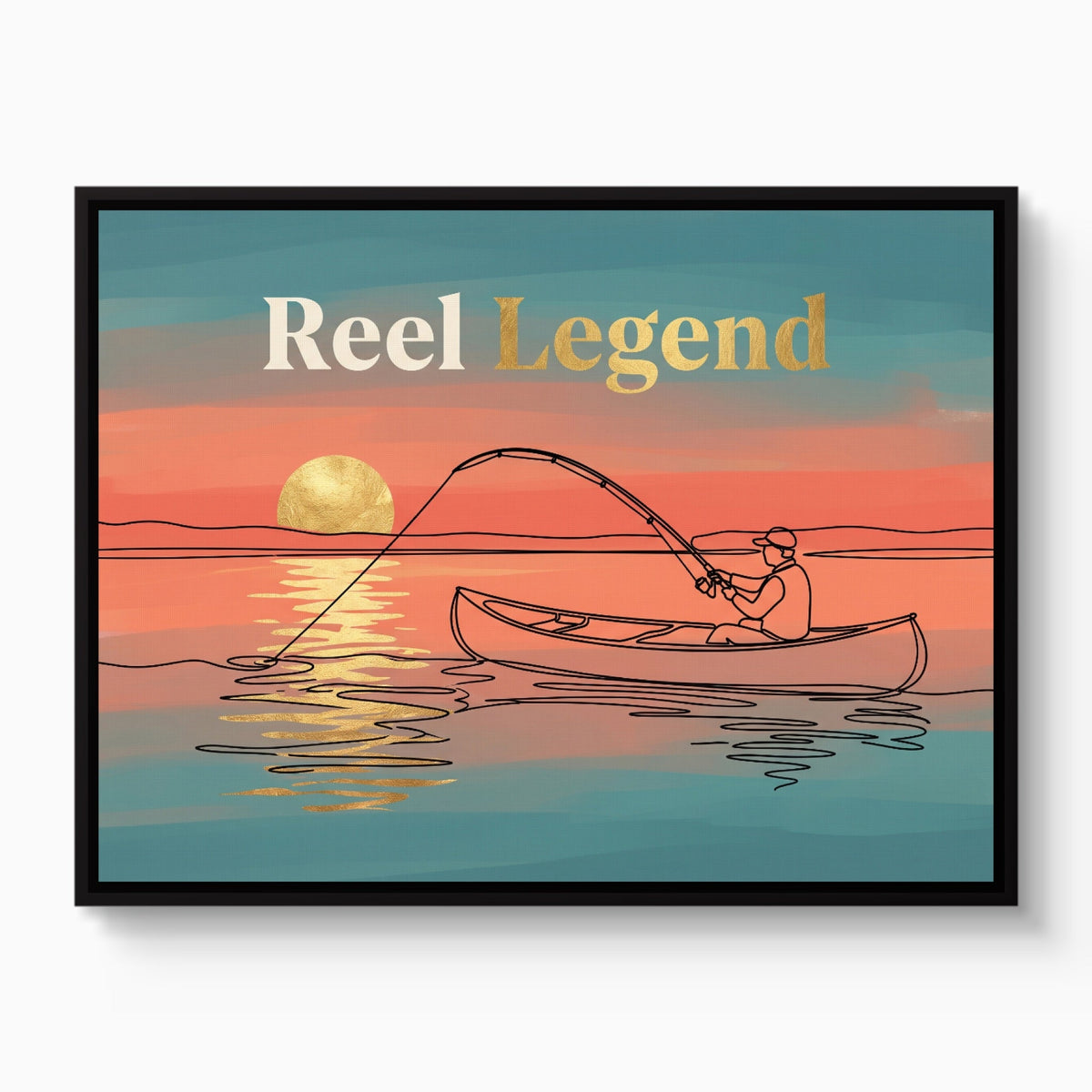 Angler Golden Sunset - Luxury Wall Art