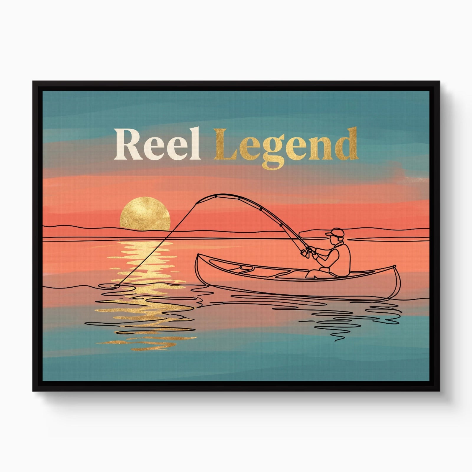 Angler Golden Sunset - Luxury Wall Art