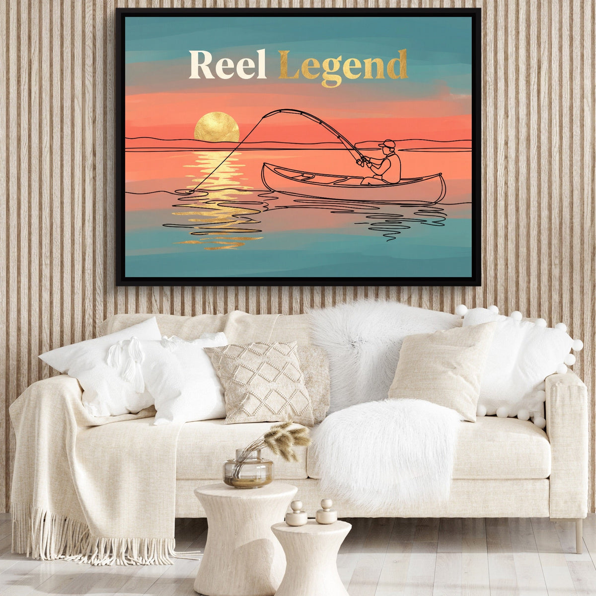Angler Golden Sunset - Luxury Wall Art