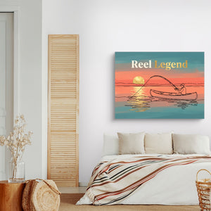 Angler Golden Sunset — angler golden sunset sq land nice bedroom 1land flush print