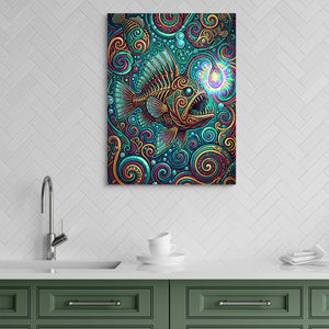 Anglerfish's Beacon — anglerfish's beacon sq green kitchen 1port flush print