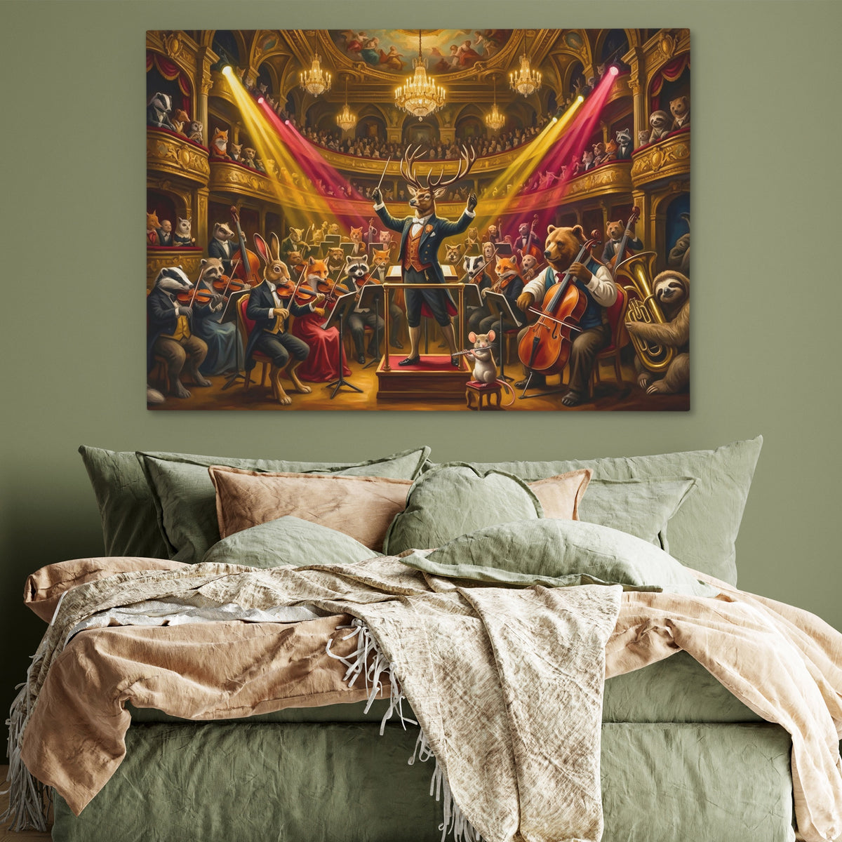 Animal Orchestra Crescendo — Animal Orchestra Crescendo Green Bedroom 57