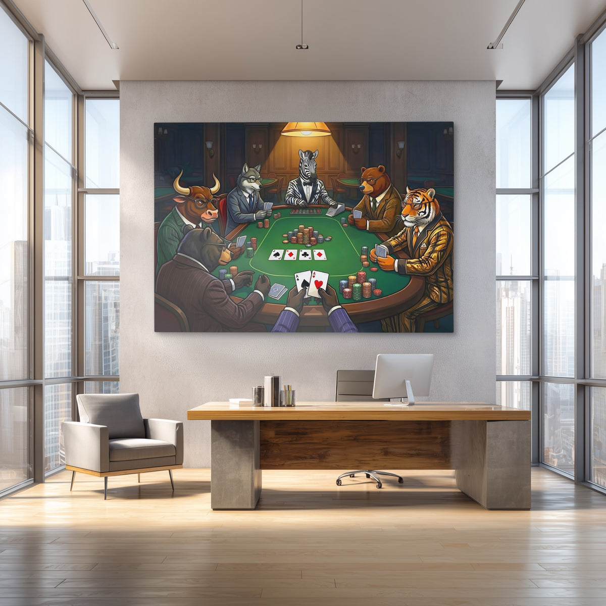 Animal Poker Night — Animal Poker Night Baller Office 8
